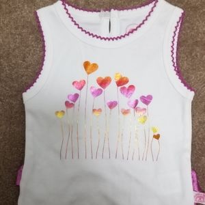 NWOT RuffleButts sleeveless romper, 6-12 M